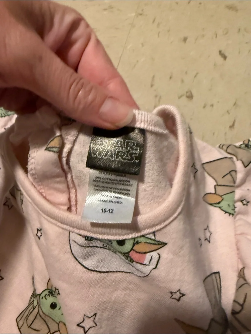 Star Wars Pink Baby Yoda Print Girls Pajama Romper with Matching Cap